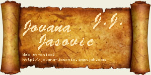 Jovana Jašović vizit kartica